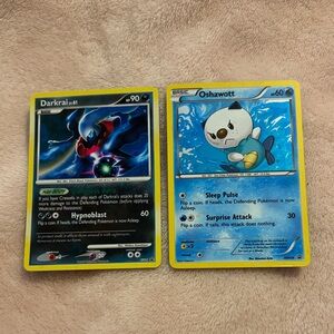 Pokemon Trading Cards Black Star Promo Card Lot Darkrai and Oshawott